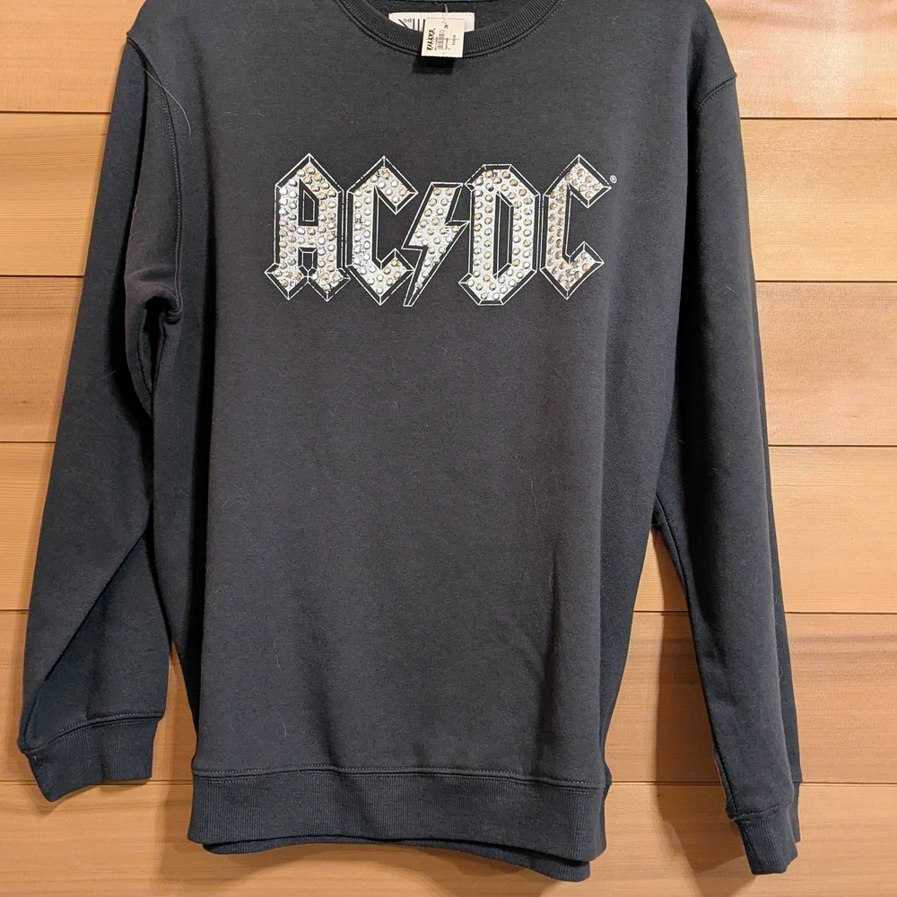 AC/DC Graphic Black Crewneck Sweater